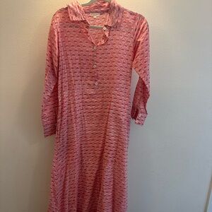 Marea pink block print dress